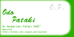 odo pataki business card